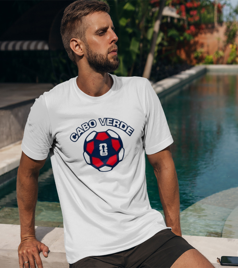 Cabo Verde 2026 Soccer Ball Emblem With Sports T-Shirt