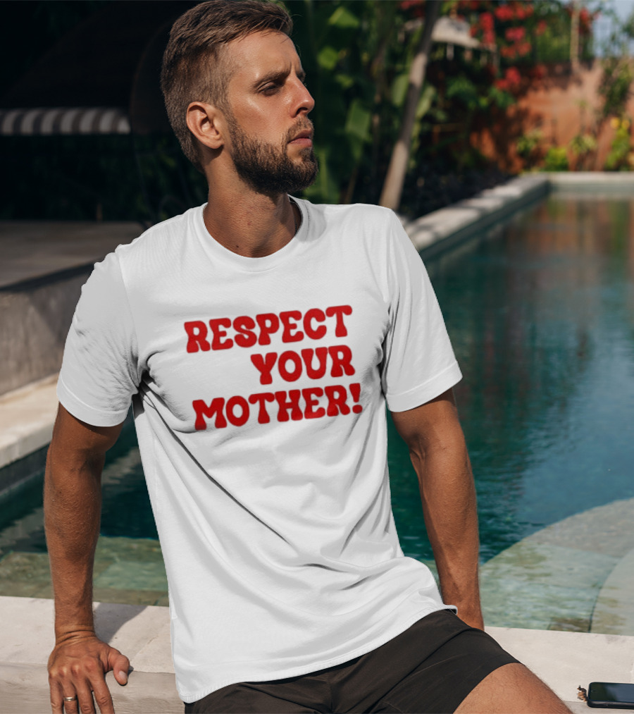 Respect Your Mother Bold Red T-Shirt