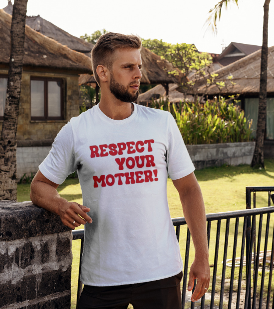 Respect Your Mother Bold Red T-Shirt