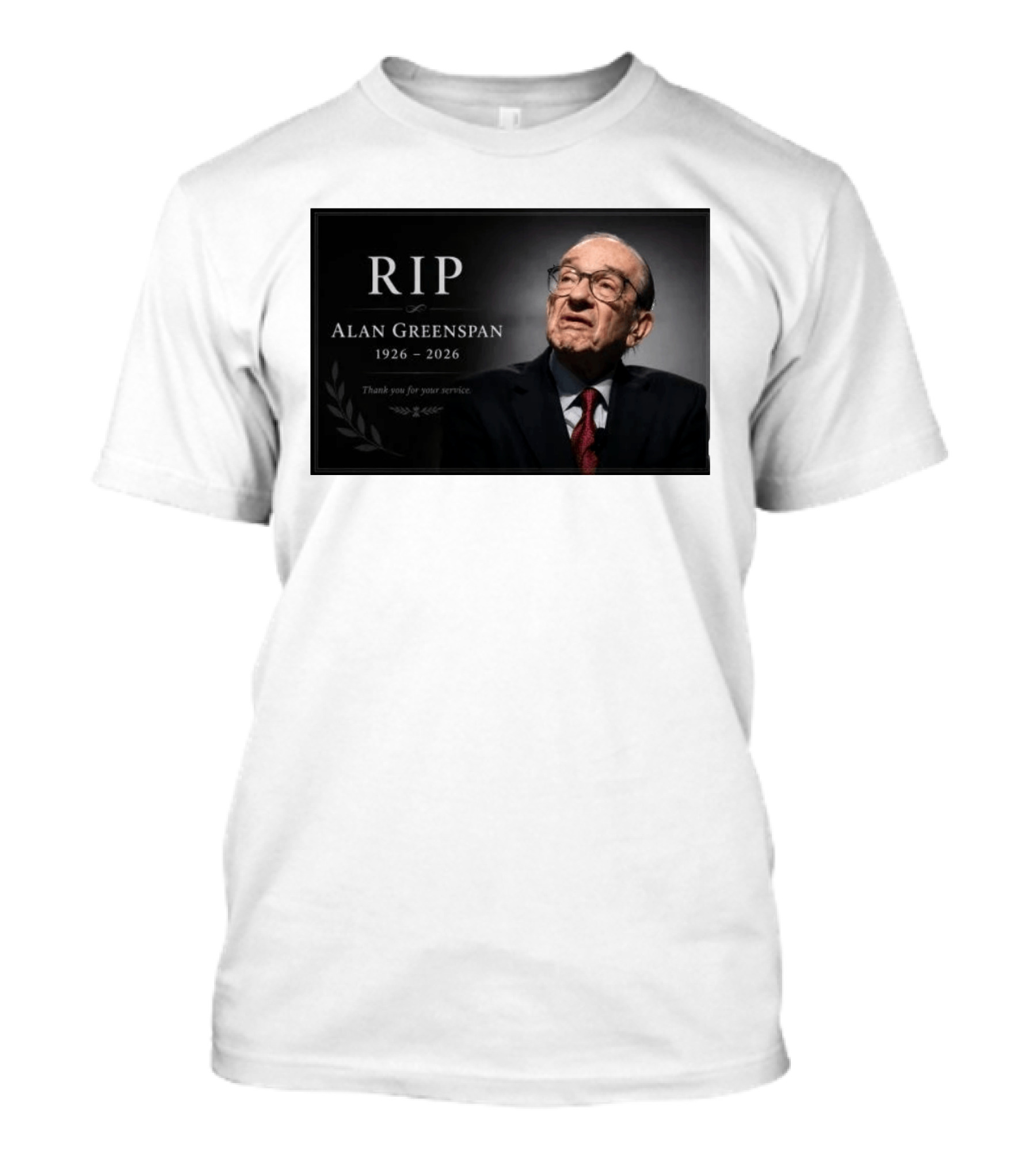 RIP Alan Greenspan 1926 2026 Thank You For Your Service Commemoration T-Shirt