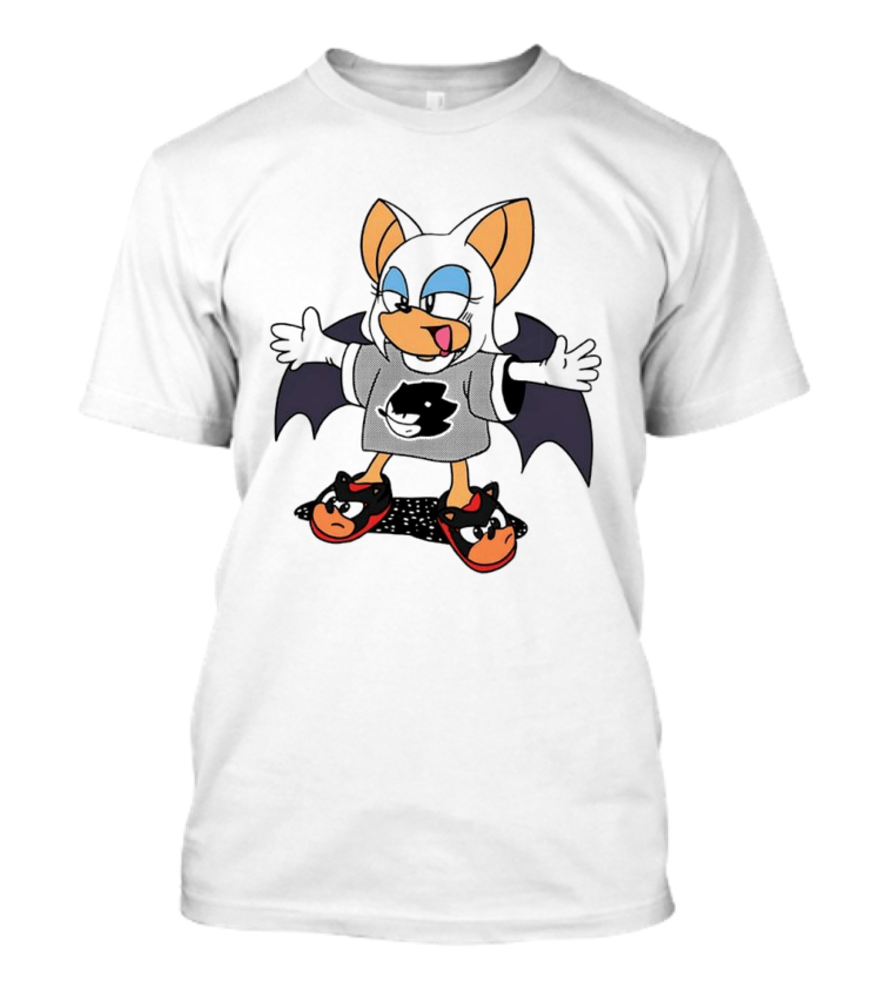 Rouge The Bat Wearing Shadow The Hedgehog Fan T-Shirt