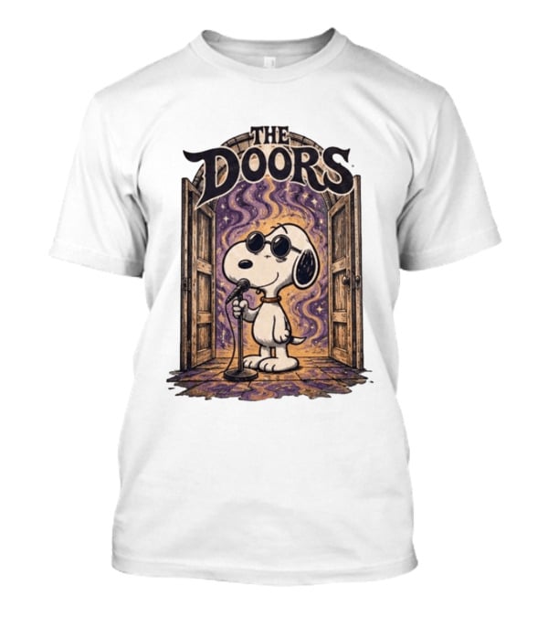 Snoopy The Doors Open The Mind Midnight Light T-Shirt