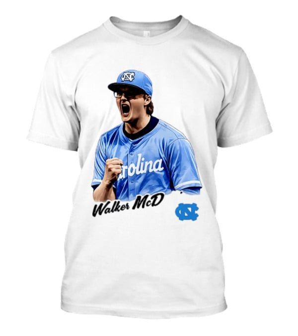 Walker McD North Carolina Tar Heels Baseball Carolina Blue Team Spirit T-Shirt