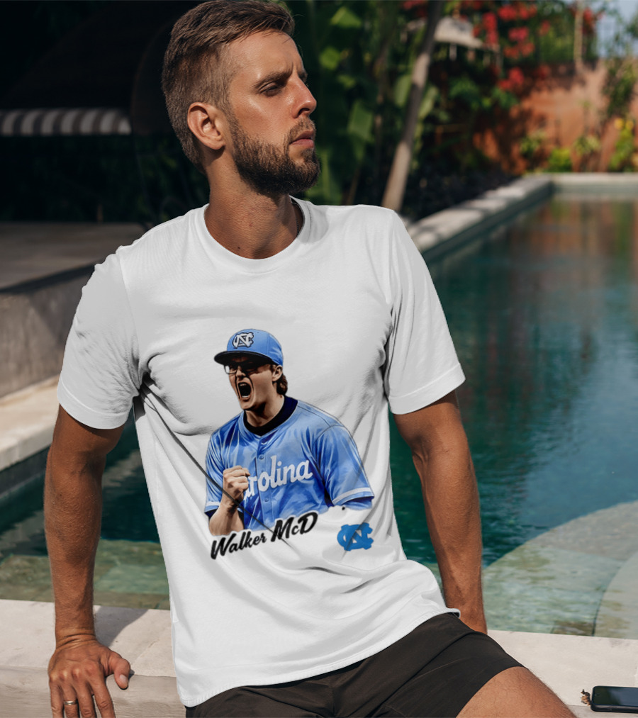 Walker McD North Carolina Tar Heels Baseball Carolina Blue Team Spirit T-Shirt
