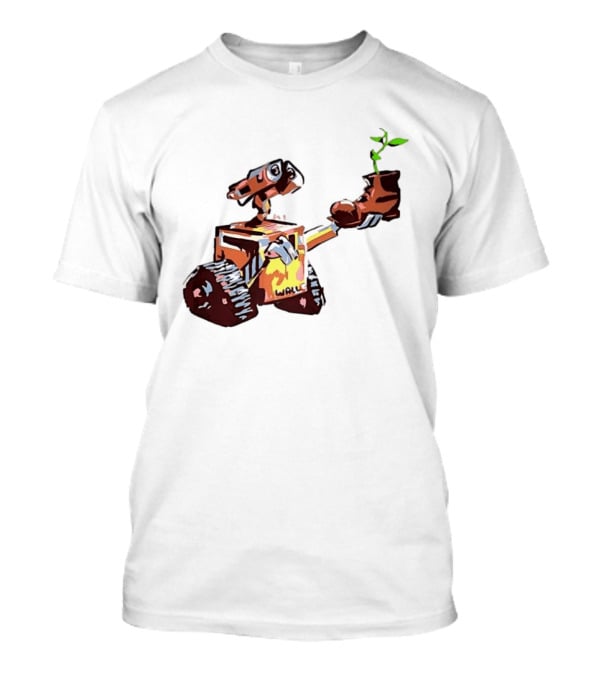 Pixar WALL E Holding Boot With Plant Iconic Scene T-Shirt