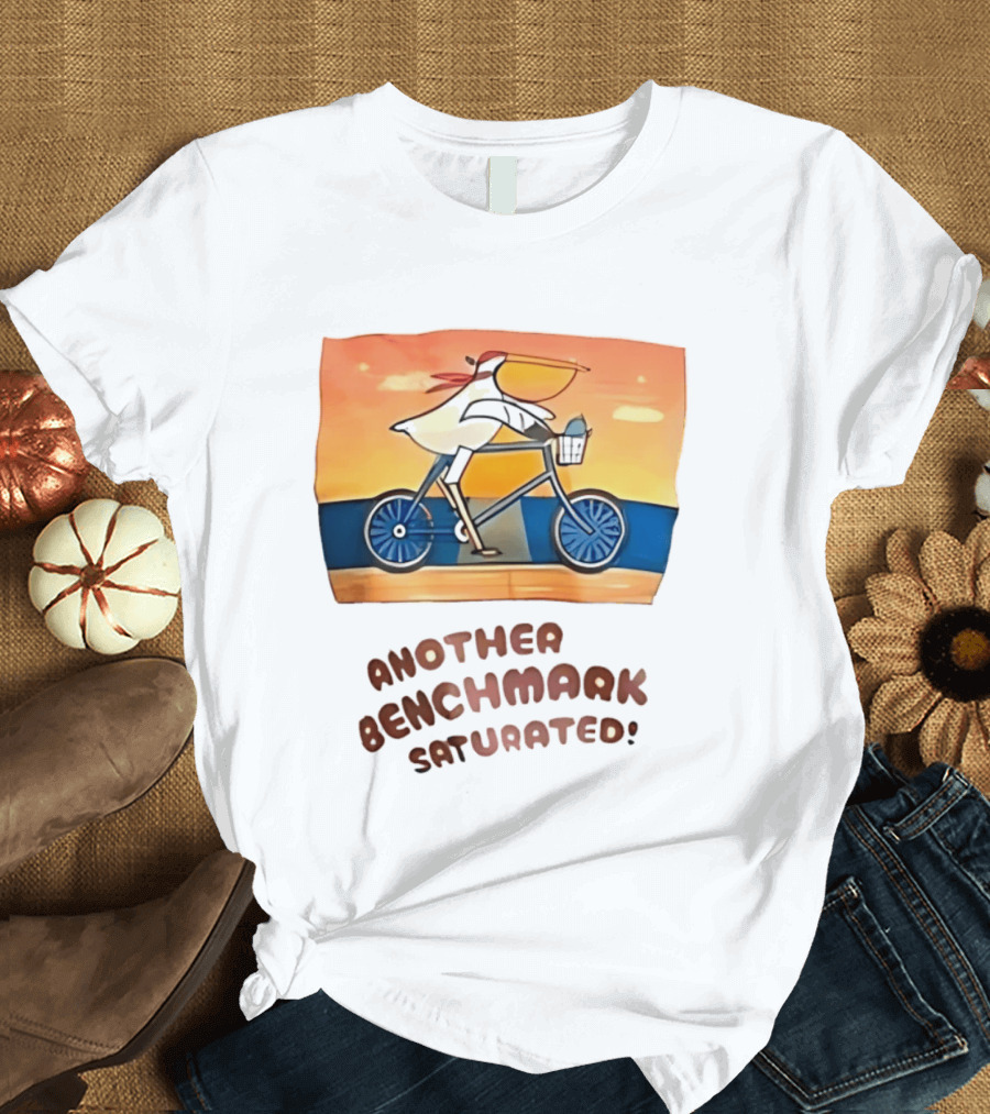 Another Benchmark Saturated Pelican On Bicycle T-Shirt