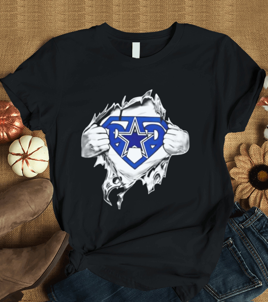 Dallas Cowboys Super Dad Star Emblem Father's Day T-Shirt