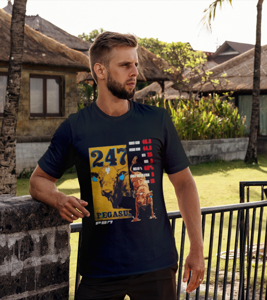 Pegasus 247 PBR Bull Riding Outs Stats Highest Average Score T-Shirt