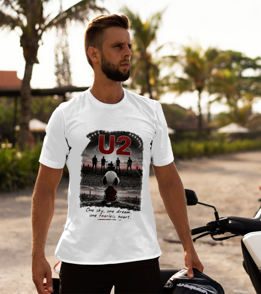 U2 Snoopy One Sky One Dream One Fearless Heart T-Shirt