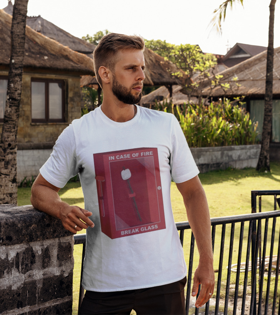 In Case Of Fire Break Glass Marshmallow Stick T-Shirt