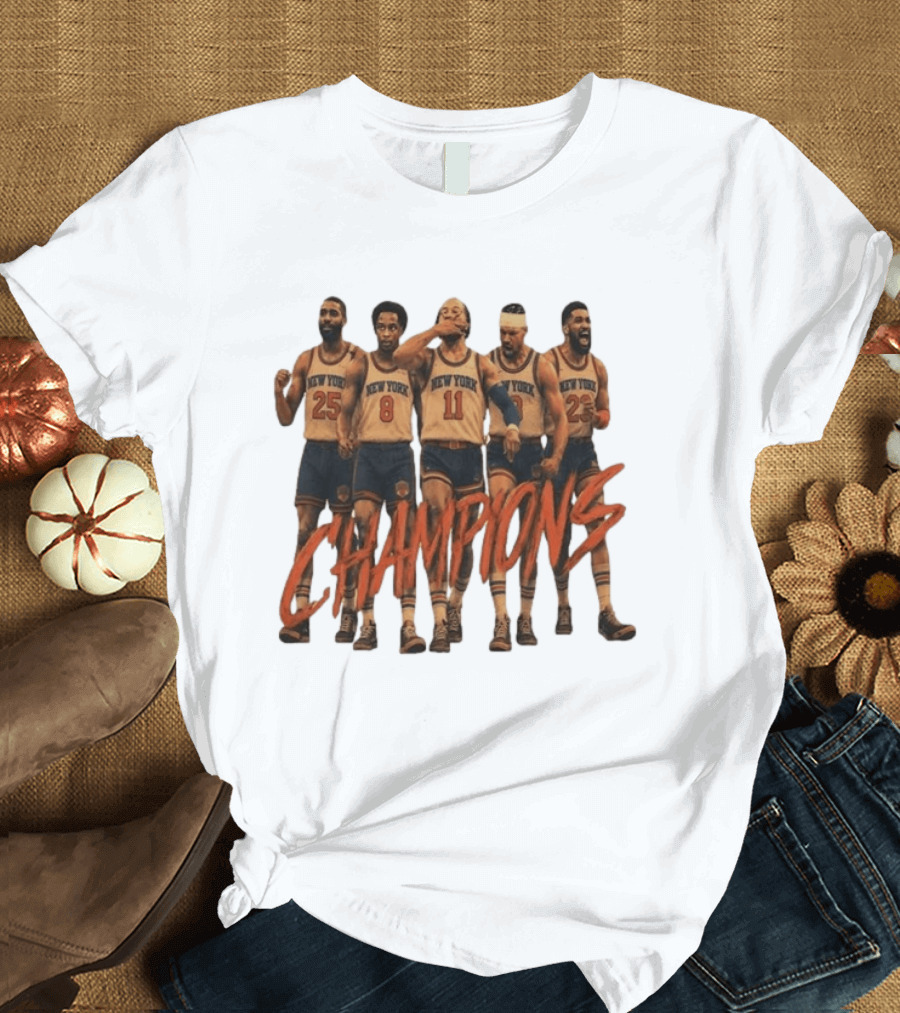 New York Knicks Champions Jalen Brunson Karl Anthony Towns Madison Square Garden NBA Basketball T-Shirt