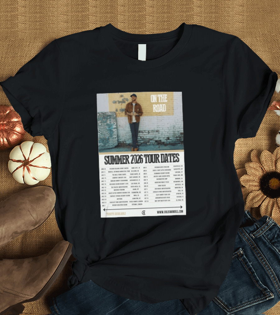 Cole Swindell On The Road Summer Tour 2026 Dates With Tickets Available T-Shirt