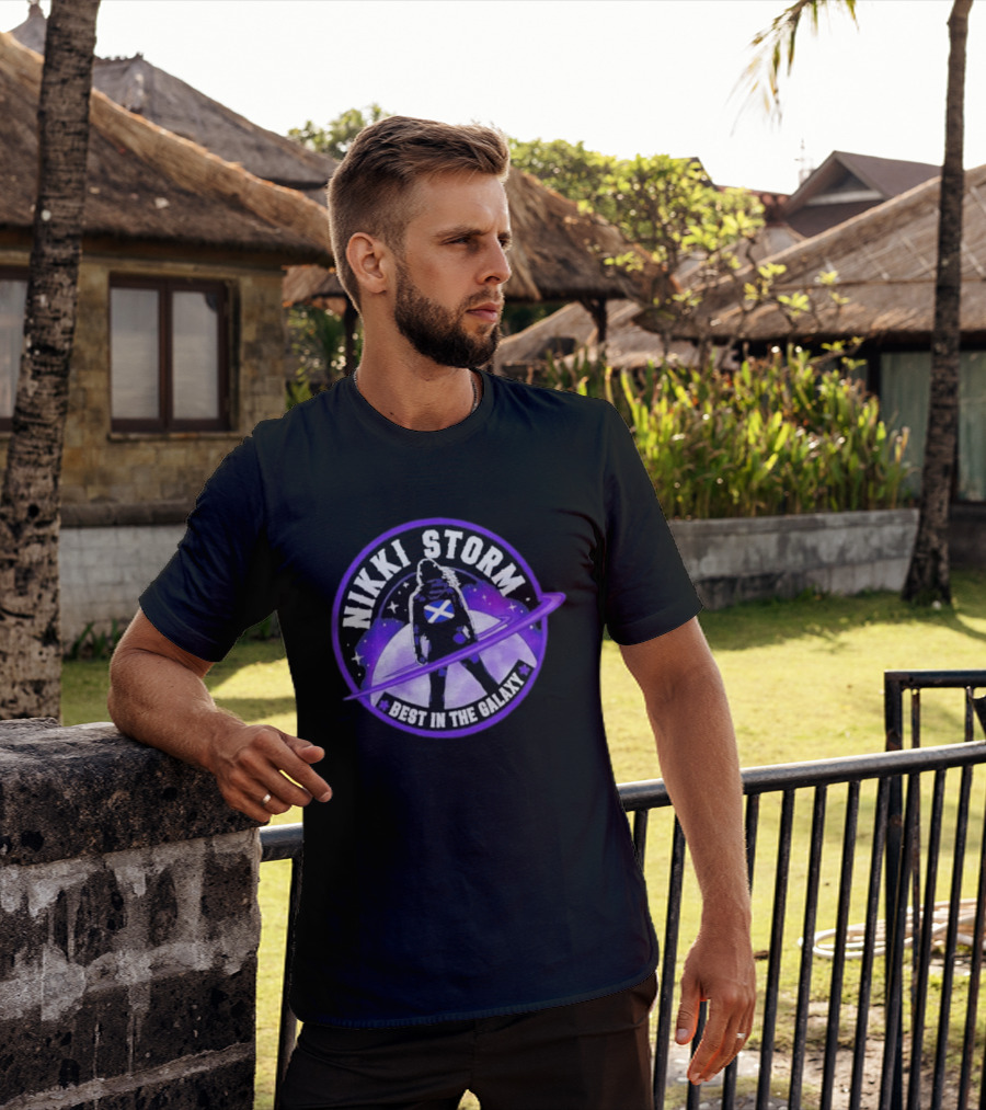 Nikki Storm Best In The Galaxy Scottish Emblem Space T-Shirt