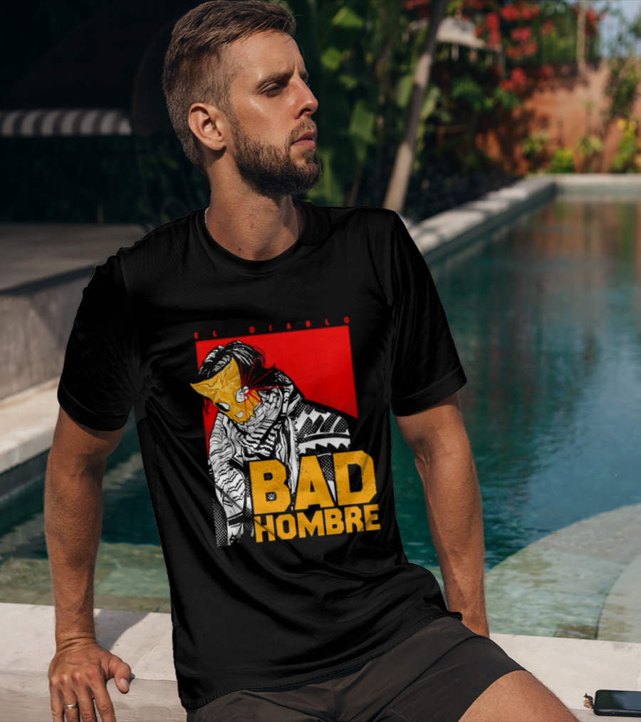 El Diablo Bad Hombre Mask Horror T-Shirt