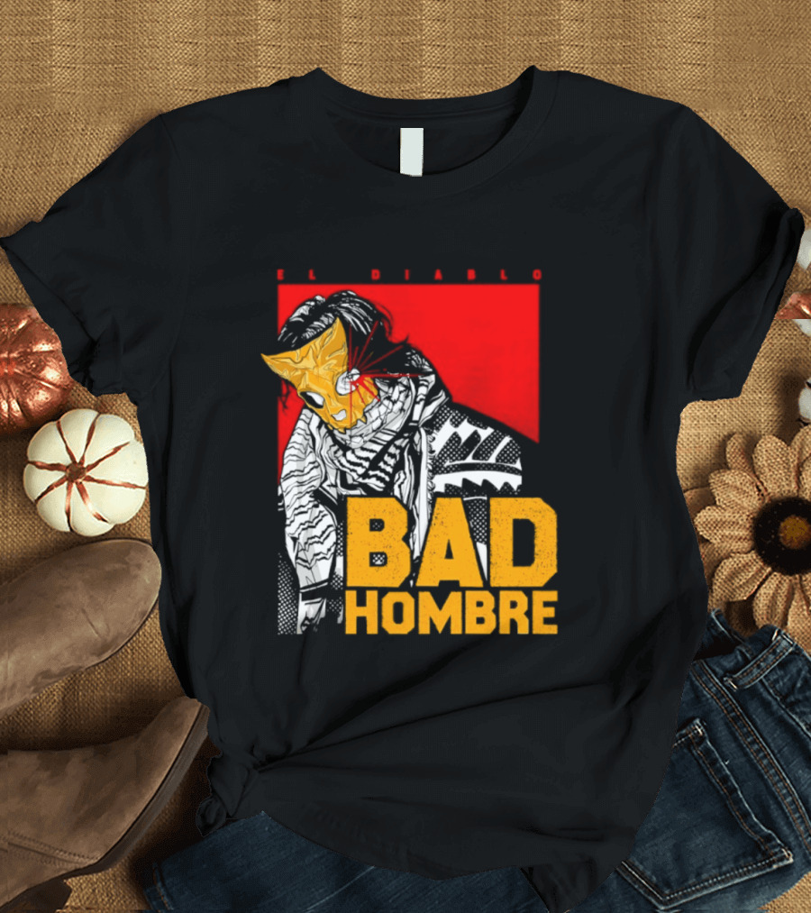 El Diablo Bad Hombre Mask Horror T-Shirt