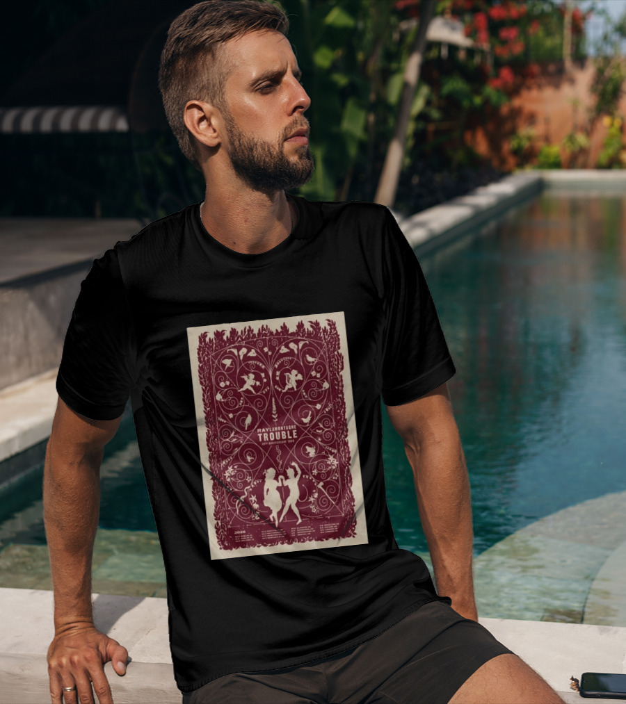 Ray LaMontagne Trouble 20th Anniversary Tour 2026 Botanical T-Shirt