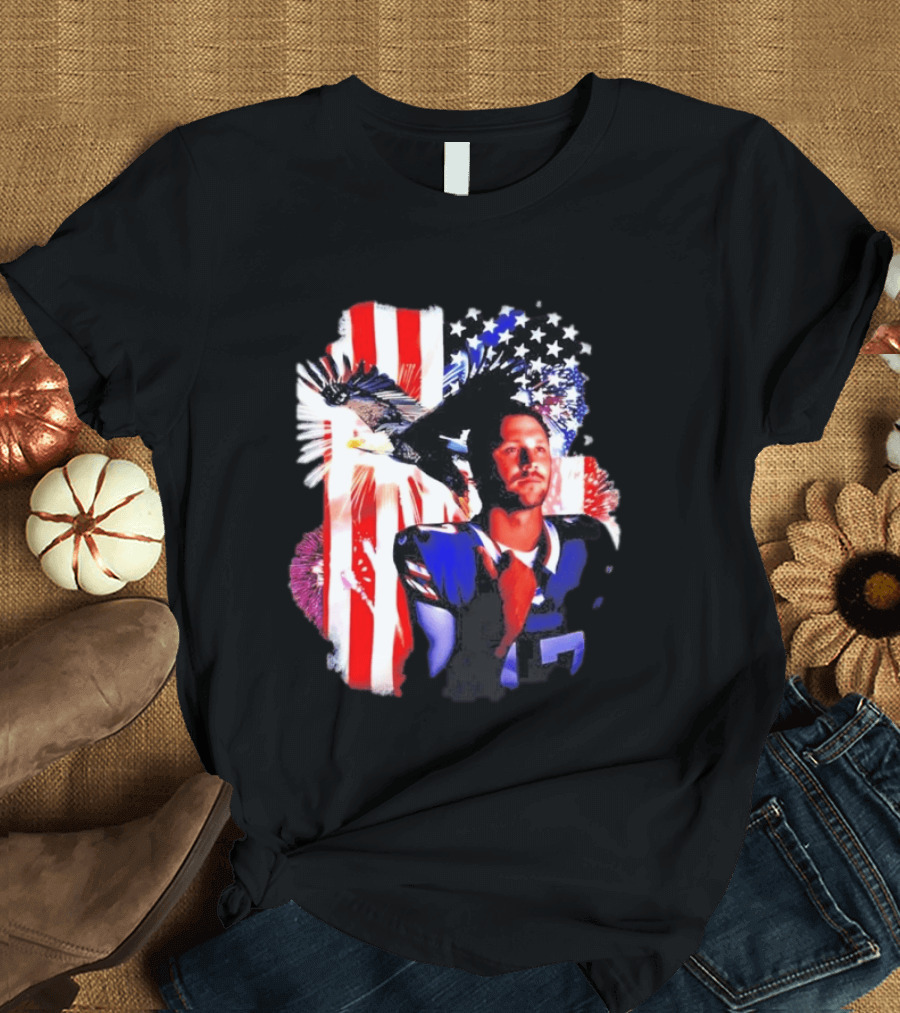 Josh Allen American Flag Eagle Patriots And Stars T-Shirt