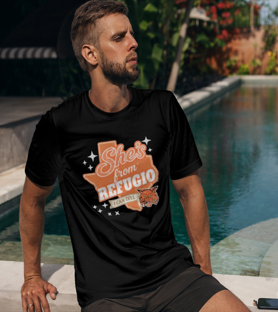 She's From Refugio I Can Tell Texas Wildcat Stars T-Shirt