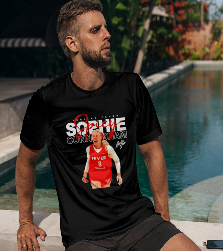 Sophie Cunningham Indiana Fever Spicy Basketball Player Number 8 T-Shirt