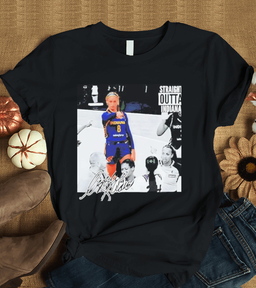 Sophie Cunningham Indiana Basketball Straight Outta Signature T-Shirt