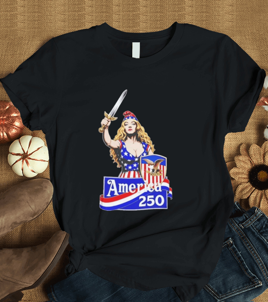 America 250 Strong Woman 4th Of July T-Shirt