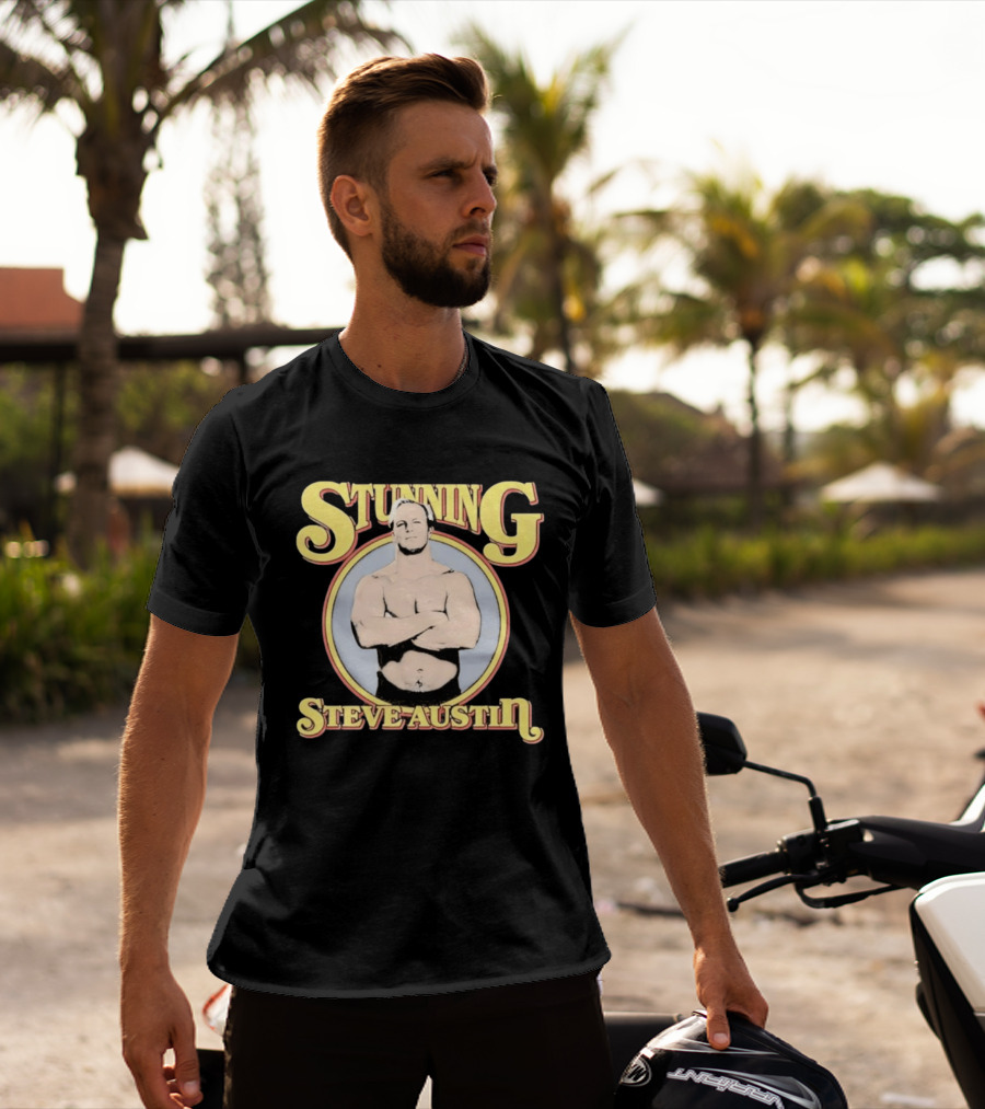 Stunning Steve Austin Professional Wrestling Iconic Pose T-Shirt