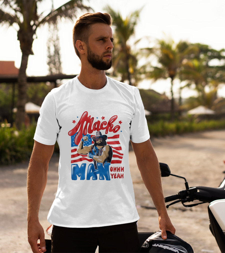 Macho Man Ohhh Yeah Patriotic Wrestling T-Shirt