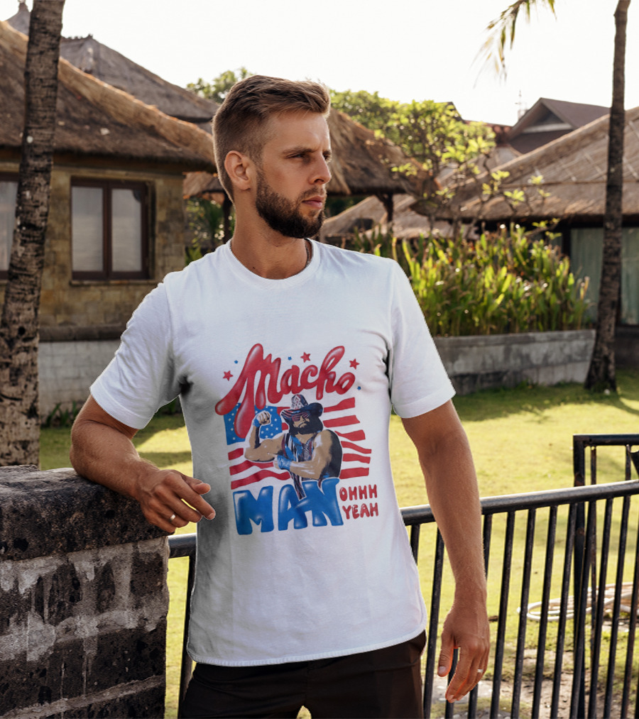 Macho Man Ohhh Yeah Patriotic Wrestling T-Shirt