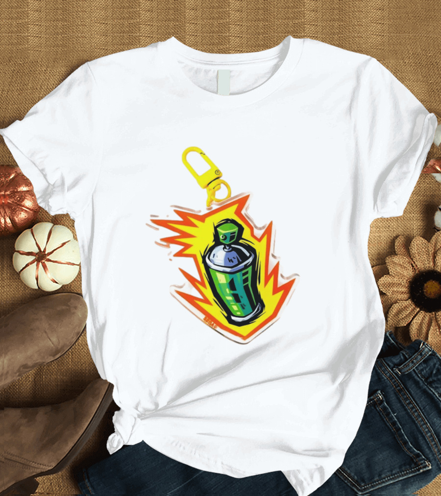 Tokyo To Tag Graffiti Spray Paint Can Yellow Burst Clip T-Shirt
