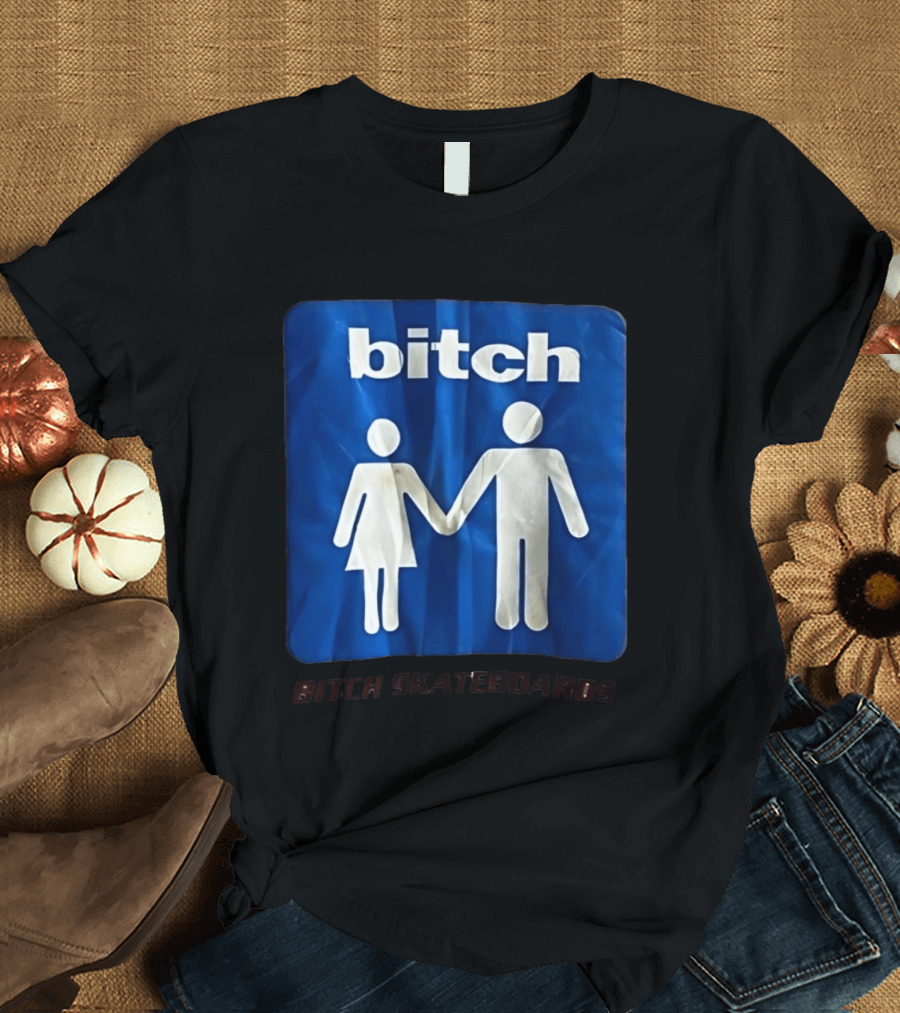 Bitch Skateboards Logo Holding Hands T-Shirt