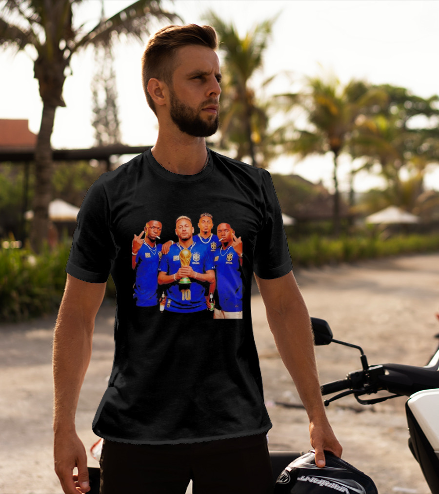 Brazil Fc Players Holding Trophy T-Shirt