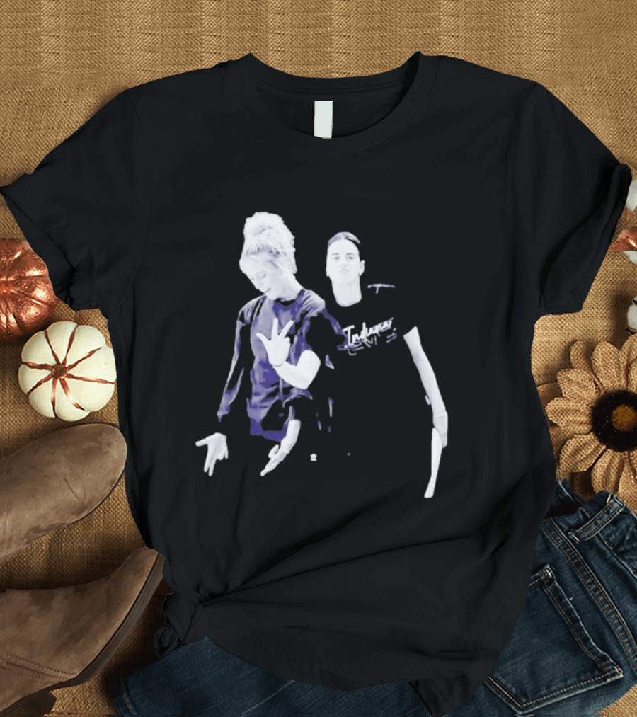 Caitlin Clark Sophie Cunningham Black White Photo And Indecisive T-Shirt