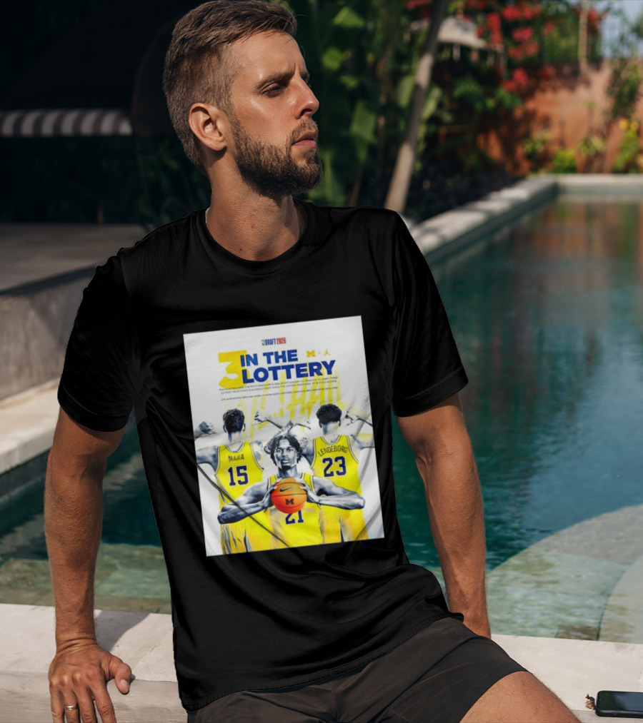 3 In The Lottery NBA Draft 2026 Mara Lendeborg Morez Johnson Michigan T-Shirt