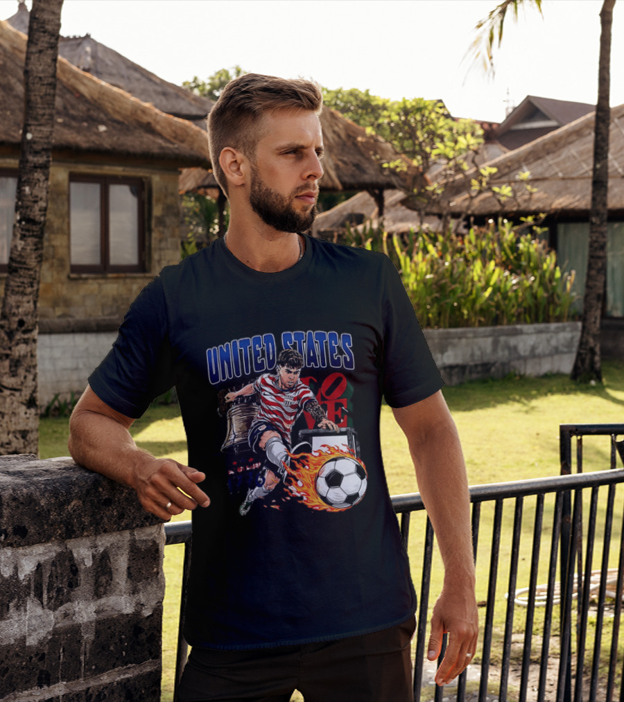 Christian Pulisic United States Soccer Fireball Liberty Bell Established 1776 T-Shirt