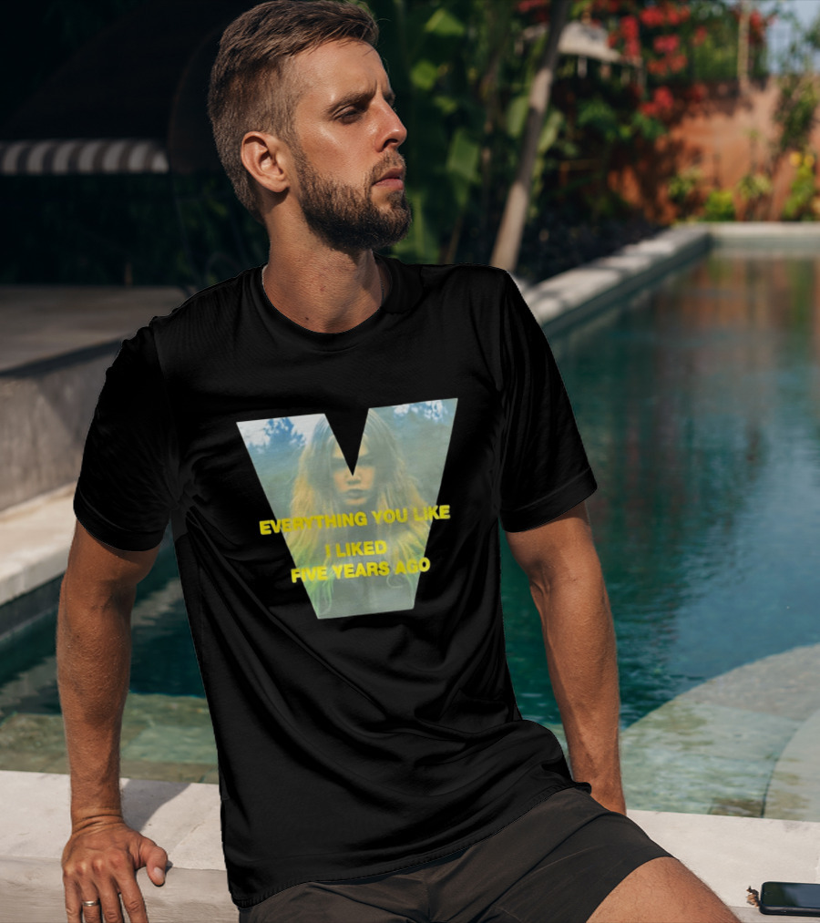 Everything You Like I Liked Five Years Ago Vintage Style V Shape T-Shirt