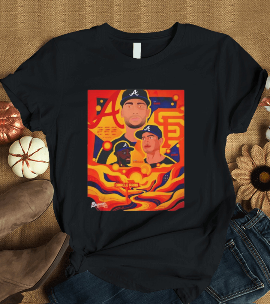 Atlanta Braves Vs. Giants Oracle Park Series Olson Dubon Harris II T-Shirt