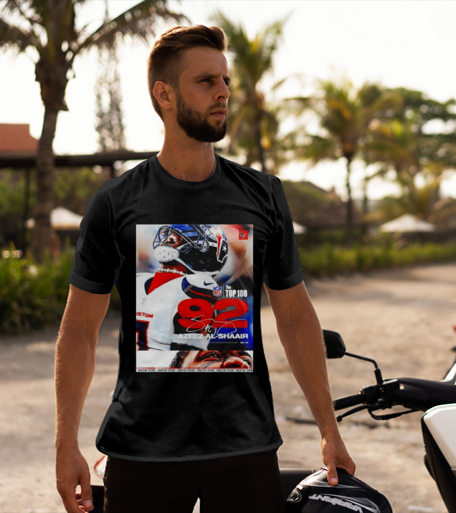 Houston Texans Azeez Al Shaair 92 NFL Top 100 Linebacker T-Shirt