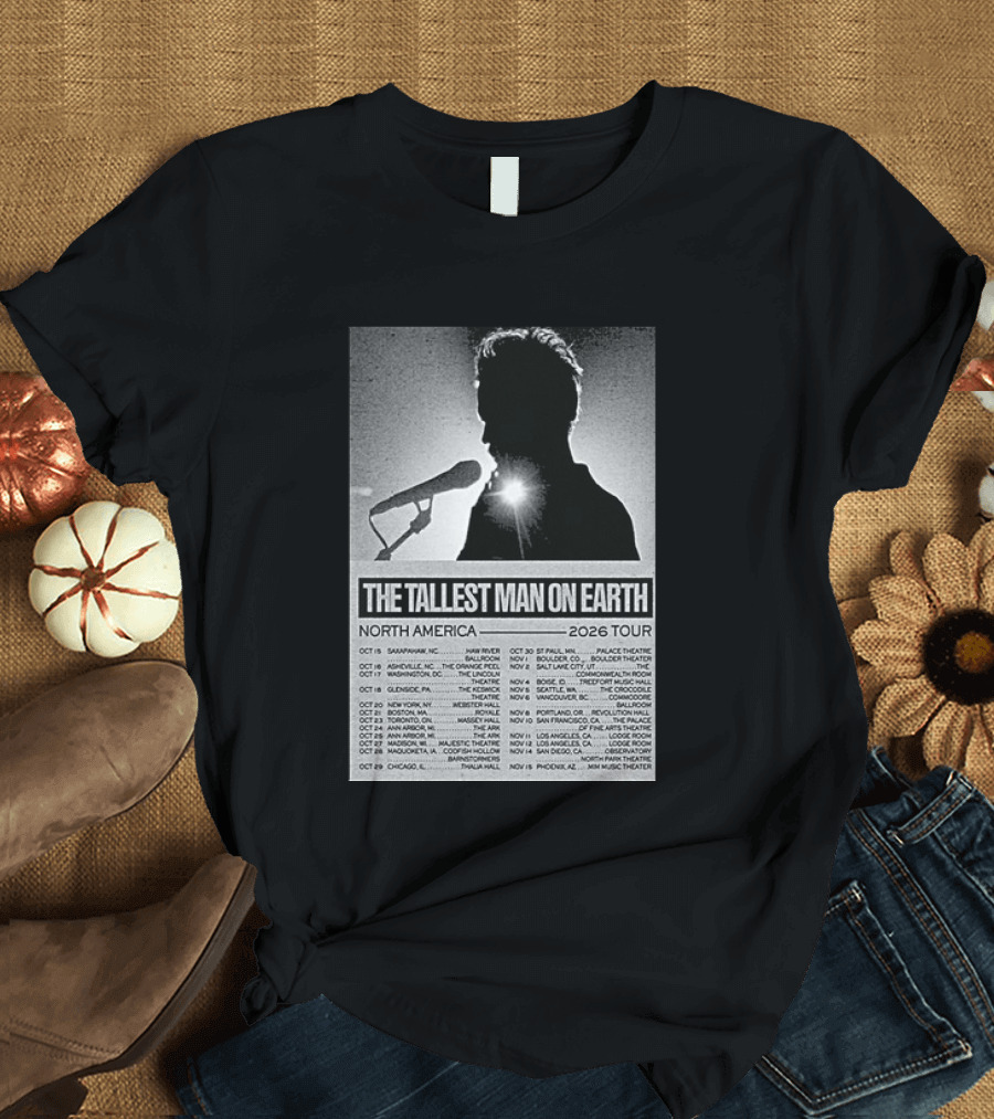 The Tallest Man On Earth North America 2026 Tour Dates T-Shirt