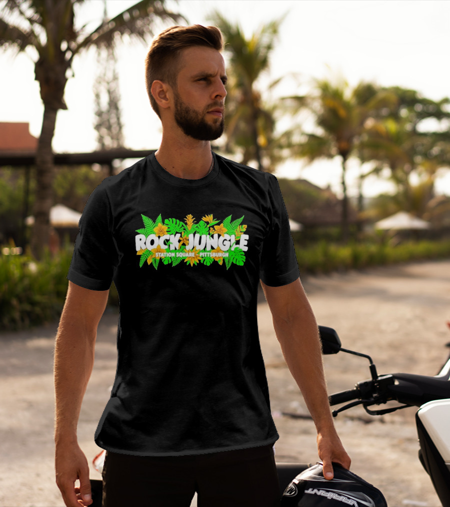 Rock Jungle Station Square Pittsburgh Tropical Foliage T-Shirt