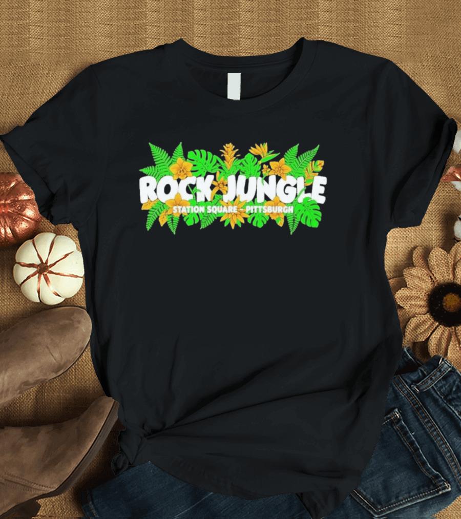 Rock Jungle Station Square Pittsburgh Tropical Foliage T-Shirt