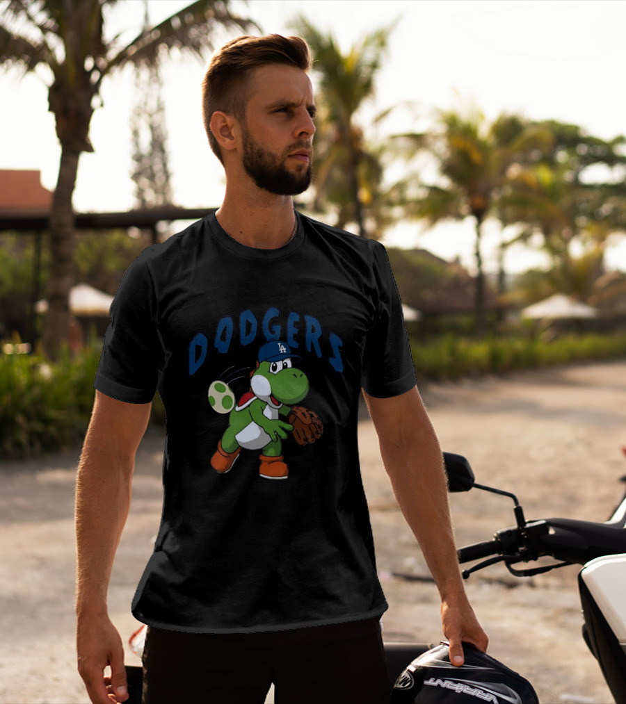 Dodgers Yoshi Throwing Egg Los Angeles California Secret Club T-Shirt