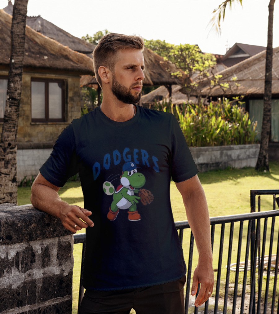 Dodgers Yoshi Throwing Egg Los Angeles California Secret Club T-Shirt