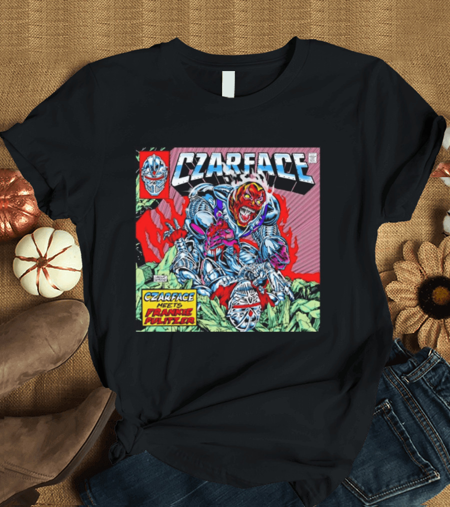 Czarface Meets Frankie Pulitzer Comic Book Cover Art Villain Battle Scene T-Shirt