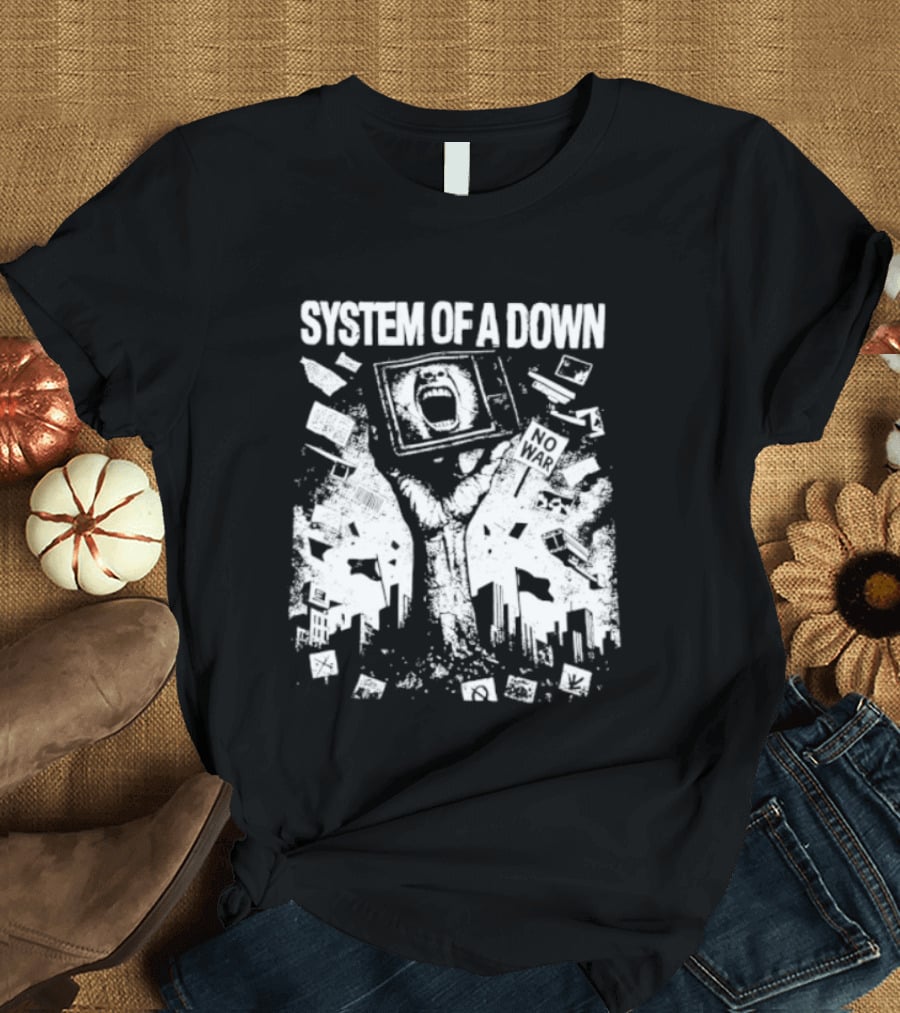 System Of A Down War Protest Television T-Shirt