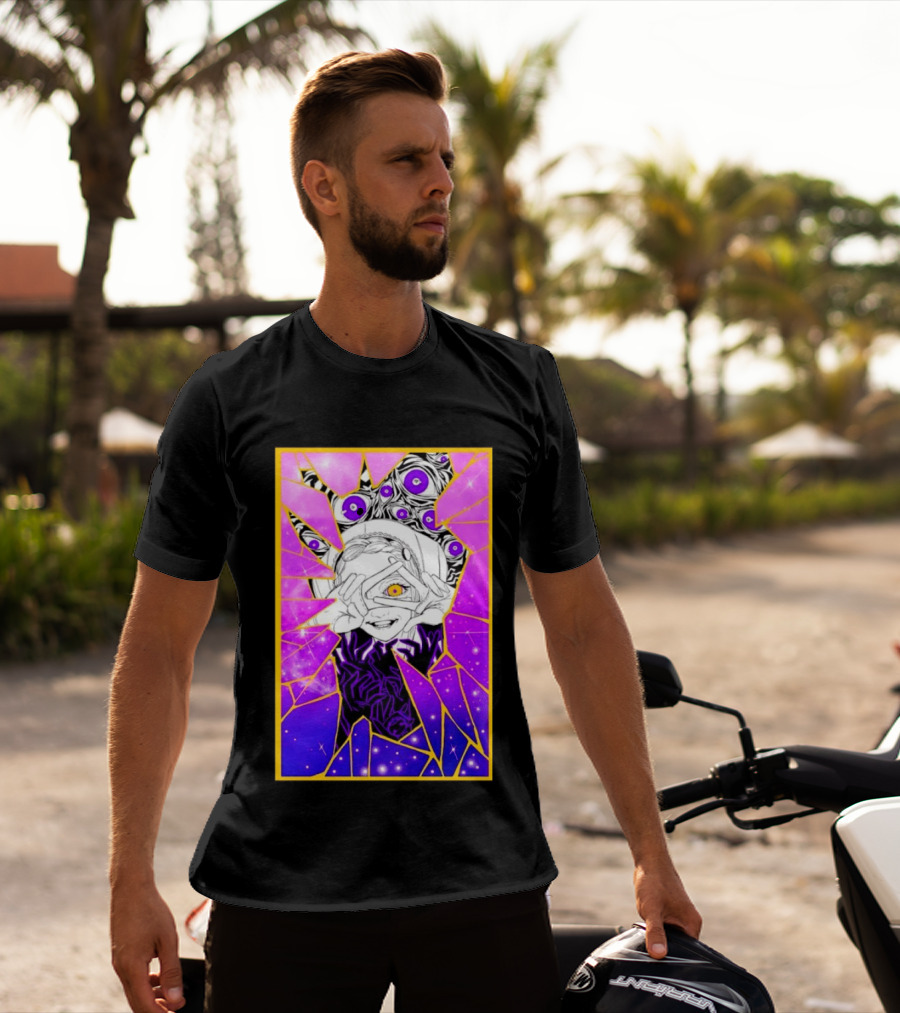 Makima Chainsaw Man Stained Glass Cosmic Galaxy Eyes T-Shirt