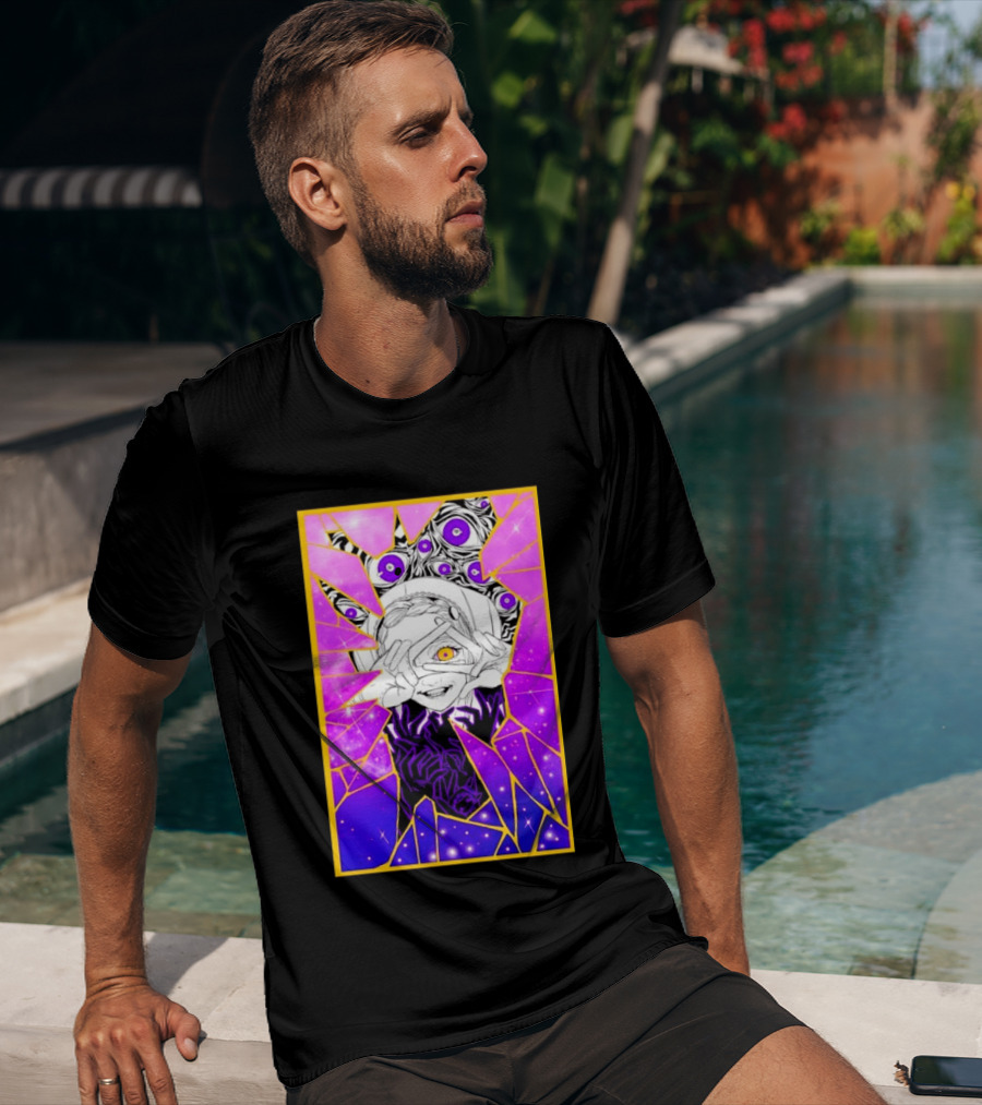 Makima Chainsaw Man Stained Glass Cosmic Galaxy Eyes T-Shirt
