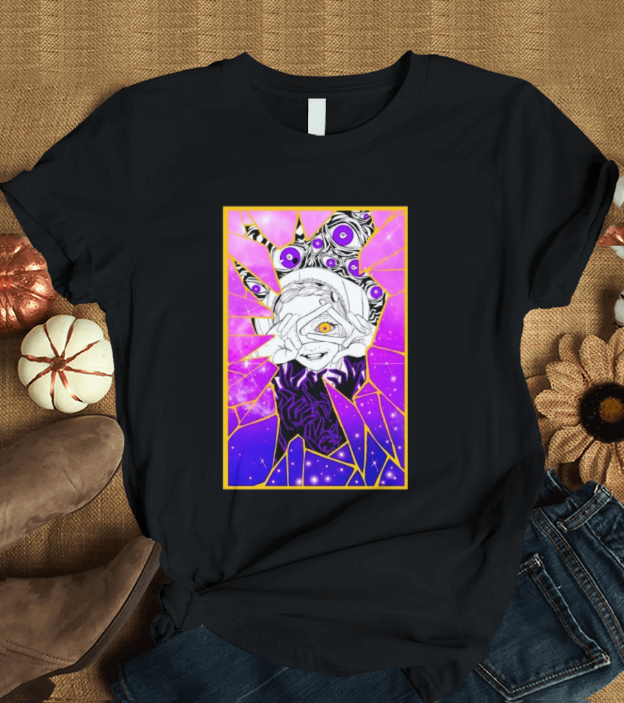 Makima Chainsaw Man Stained Glass Cosmic Galaxy Eyes T-Shirt