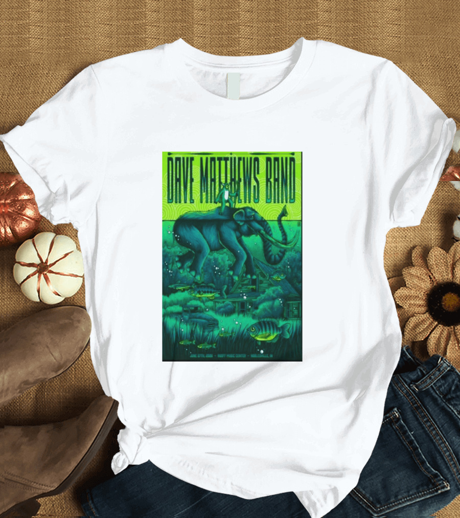 Dave Matthews Band Noblesville IN June 27 2026 Frog Elephant Lillypad Dreamscape T-Shirt