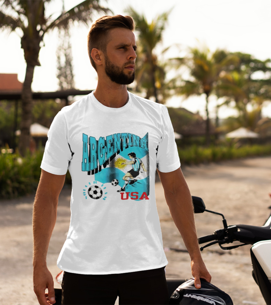 Argentina National Football Maradona Sun Of May USA Soccer T-Shirt