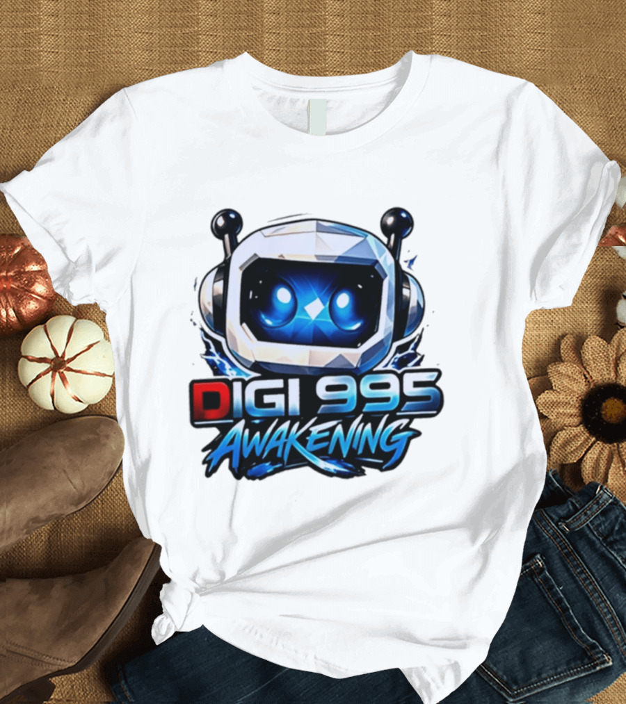 Digi 995 Awakening Robot Gaming Blue Eyes Technology T-Shirt